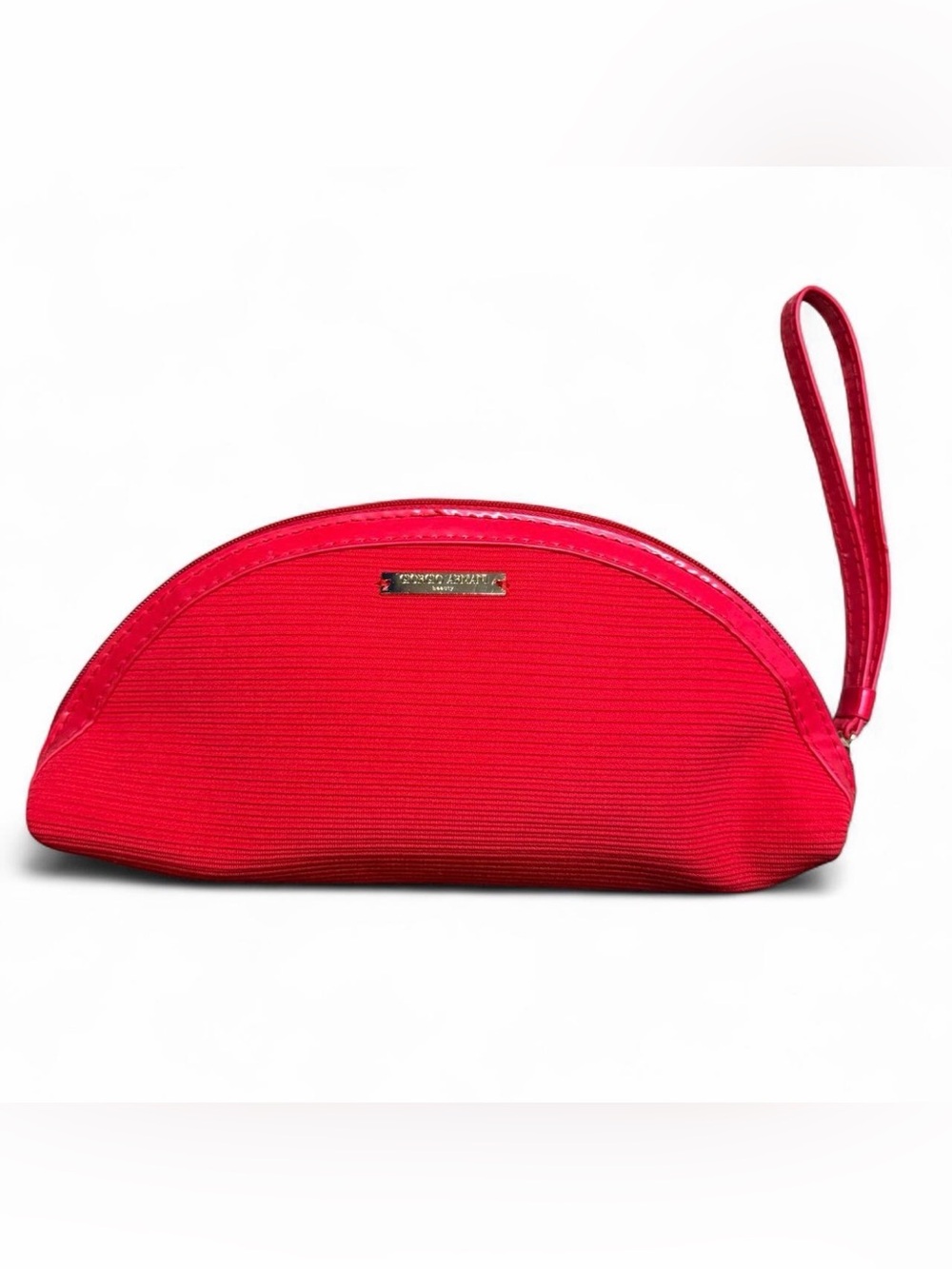 Giorgio Armani Red Wristlet Cosmetic Pouch